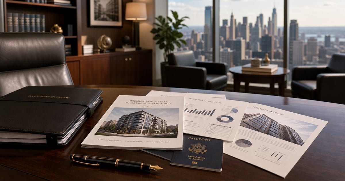 Editorial photograph illustrating: EB-5 Visa Through Real Estate: A Brazilian Investor's Path to the Green Card