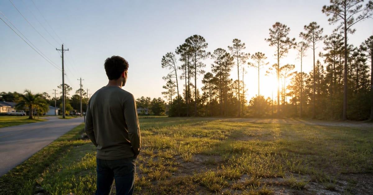Editorial photograph illustrating: The First-Time Buyer's Guide to Florida Tax Deed Auctions: Building Wealth Through Vacant Land