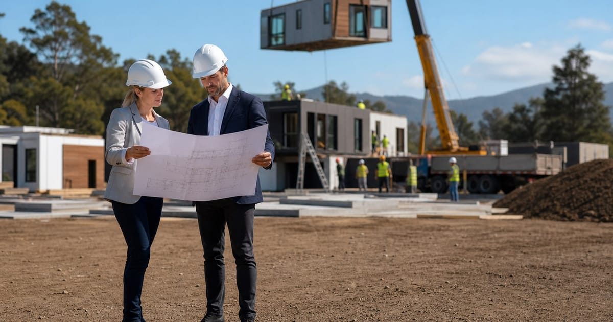 Editorial photograph illustrating: Why Modular Construction Is the Smartest Real Estate Investment in 2026